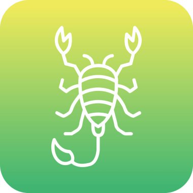 Akrep simgesi, basit vektör illüstrasyonu 