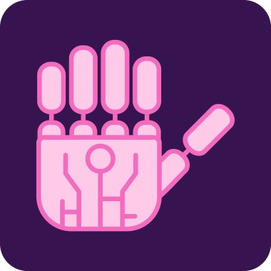 Modern Robotik El simgesinin vektör çizimi           