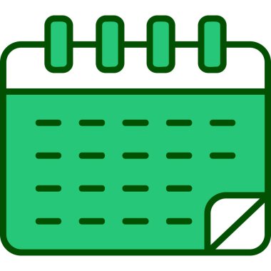 Takvim simgesi, vektör illüstrasyonu basit tasarım