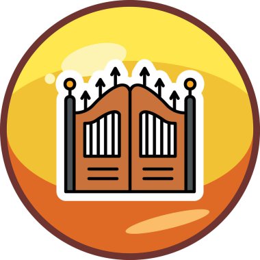 Kapı. Web simgesi basit illüstrasyon