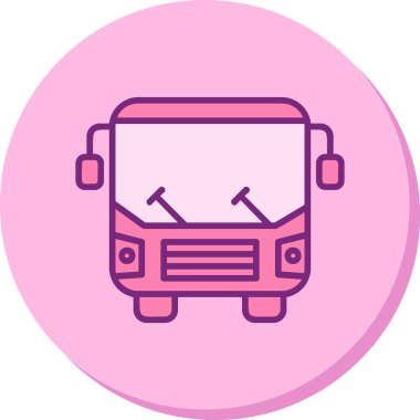 bus simgesi vektör illüstrasyonu