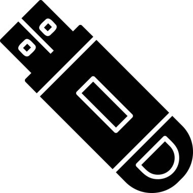 Flash disk simgesi, vektör illüstrasyon tasarımı