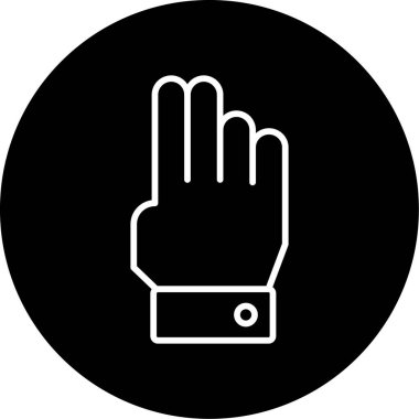 parmak simgesi vektör illüstrasyonu