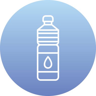 Su şişesi. Web simgesi basit illüstrasyon