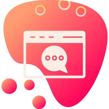Web sohbet renk çizgisi vektörü simgesi 