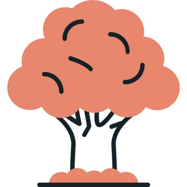 Ağaç. Web simgesi basit illüstrasyon 