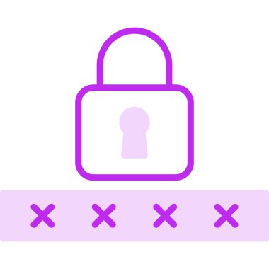 kilit düz simge vektör çizim