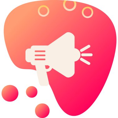 megafon web simgesi, vektör çizim 