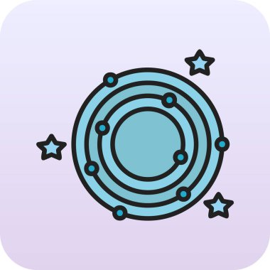 Galaxy web simgesinin vektör illüstrasyonu 