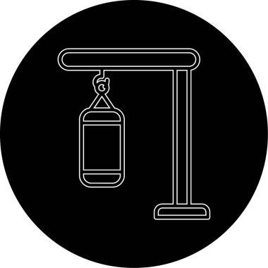 Boks çantası ikon vektör illüstrasyonu