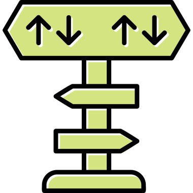 yönler web simgesi basit tasarım 