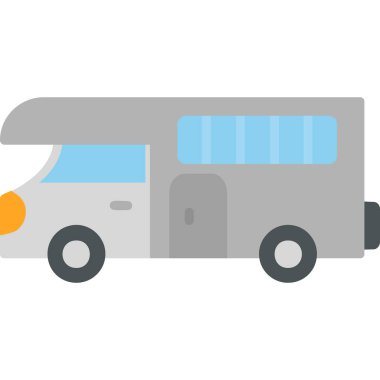 karavan web simgesi vektör illüstrasyonu