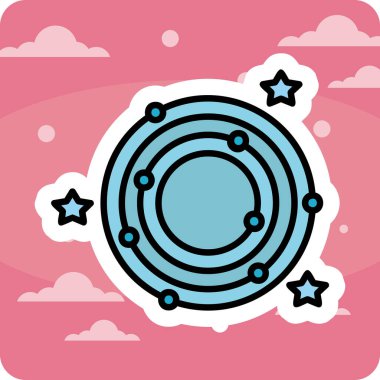 Galaxy web simgesinin vektör illüstrasyonu 