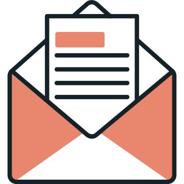 E- posta İş Teklif simgesi vektör illüstrasyonu