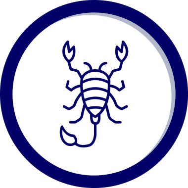 Akrep simgesi, basit vektör illüstrasyonu 