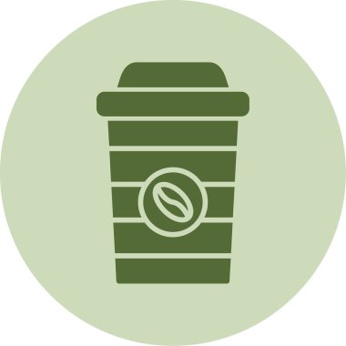 Kahve Kupası web simgesi, vektör çizim 