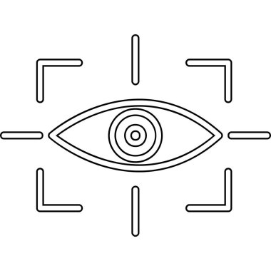 vizyon web simgesi, vektör illüstrasyonu 