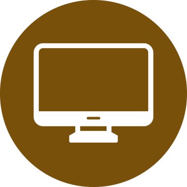 Bilgisayar monitörü. Web simgesi basit illüstrasyon 