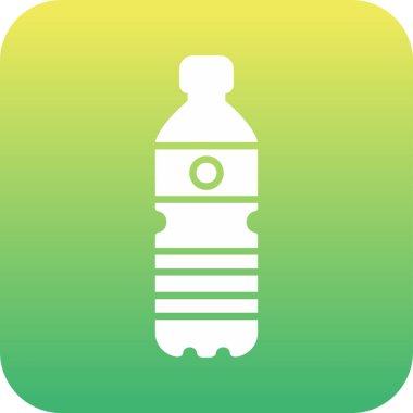 Su şişesi. Web simgesi basit illüstrasyon