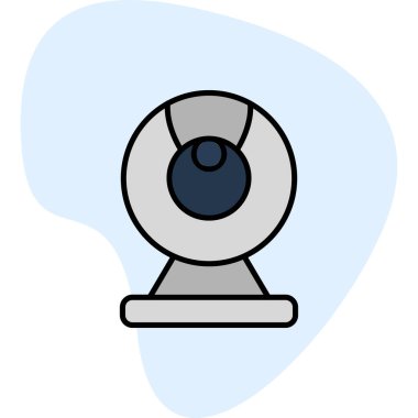 Web kamera simge vektör çizim