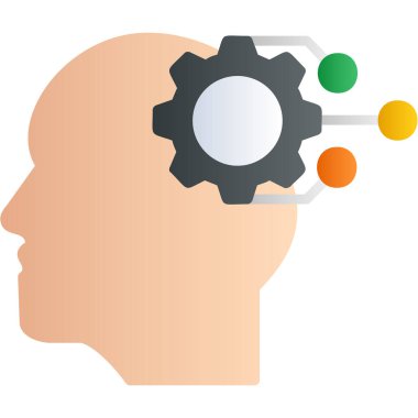 Düşünüyorum. Web simgesi basit illüstrasyon           