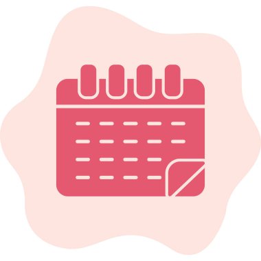 Takvim simgesi, vektör illüstrasyonu basit tasarım