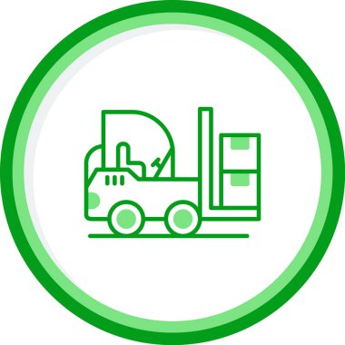 Modern Forklift simgesinin vektör çizimi         