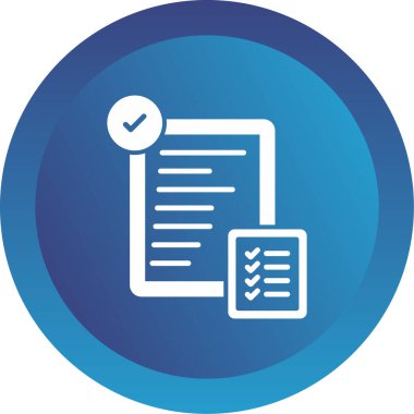 Onay listesi düz simgesi 