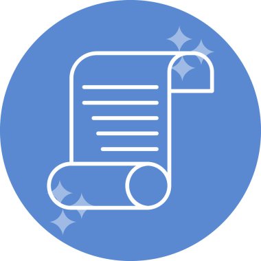 Kağıt parşömen. Web simgesi basit illüstrasyon                