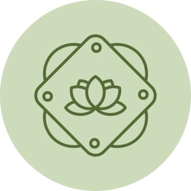 lotus. Web simgesi basit illüstrasyon