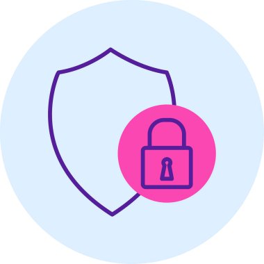 güvenlik simgesi vektör illüstrasyonu 