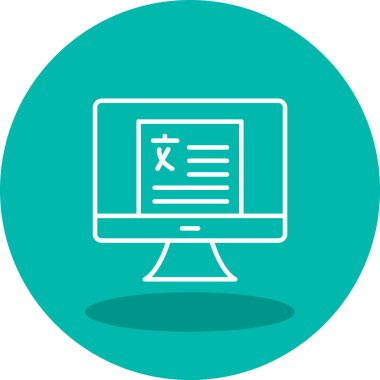 Modern dilbilim simgesinin vektör illüstrasyonu