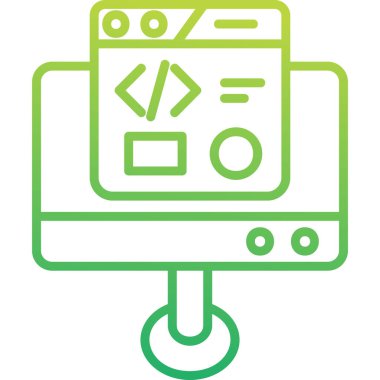 Geliştirme simgesi, vektör illüstrasyonu basit tasarım