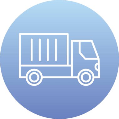 kamyon simgesi, vektör illüstrasyonu basit tasarım