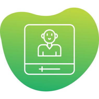 Sosyal medya etki simgesi, vektör illüstrasyonu basit tasarım