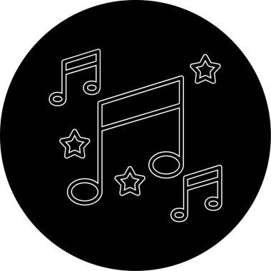 müzik notlar simgesini, vektör çizim