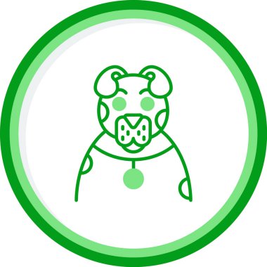 köpek simgesi tasarımı, vektör illüstrasyonu 