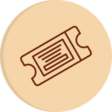 Bilet. Web simgesi basit illüstrasyon