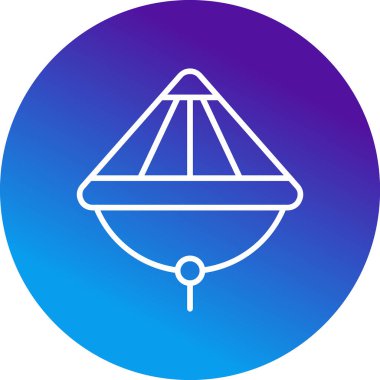 Bambu şapka simgesi, basit vektör çizimi  