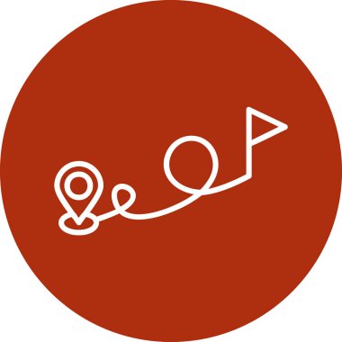 Hedef konsept, konum pin vektörü simgesi