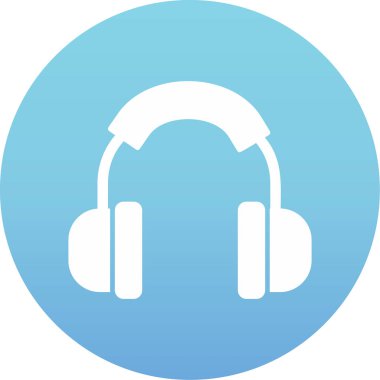 Kulaklık. Web simgesi basit illüstrasyon 