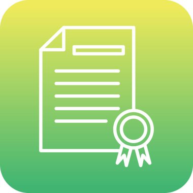 Sertifika. Web simgesi basit tasarım