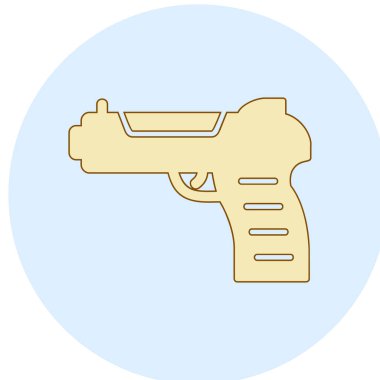 Silah. Web simgesi basit illüstrasyon 