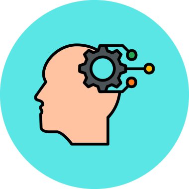 Düşünüyorum. Web simgesi basit illüstrasyon           