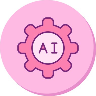 Ai Ayarları web simgesi, vektör illüstrasyonu 