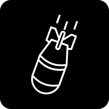 Hava bombası. Web simgesi basit illüstrasyon