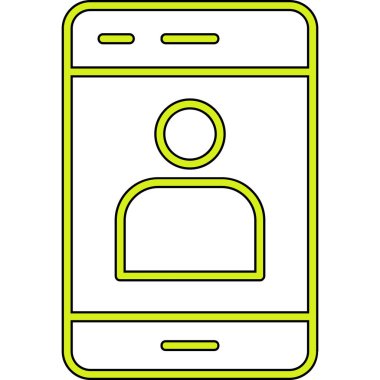 Mobil Kullanıcı simgesinin vektör çizimi