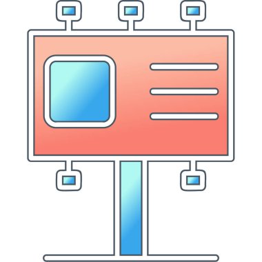 Billboard web simgesi, vektör çizim 