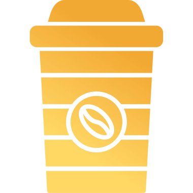 Kahve Kupası web simgesi, vektör çizim 