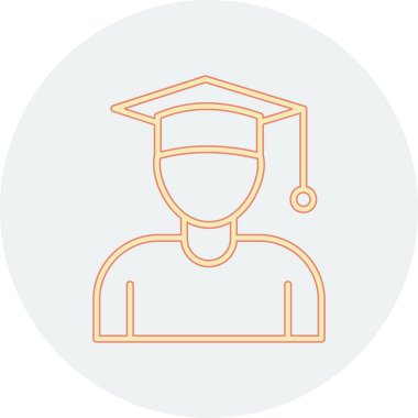 Öğrenci. Web simgesi basit illüstrasyon 